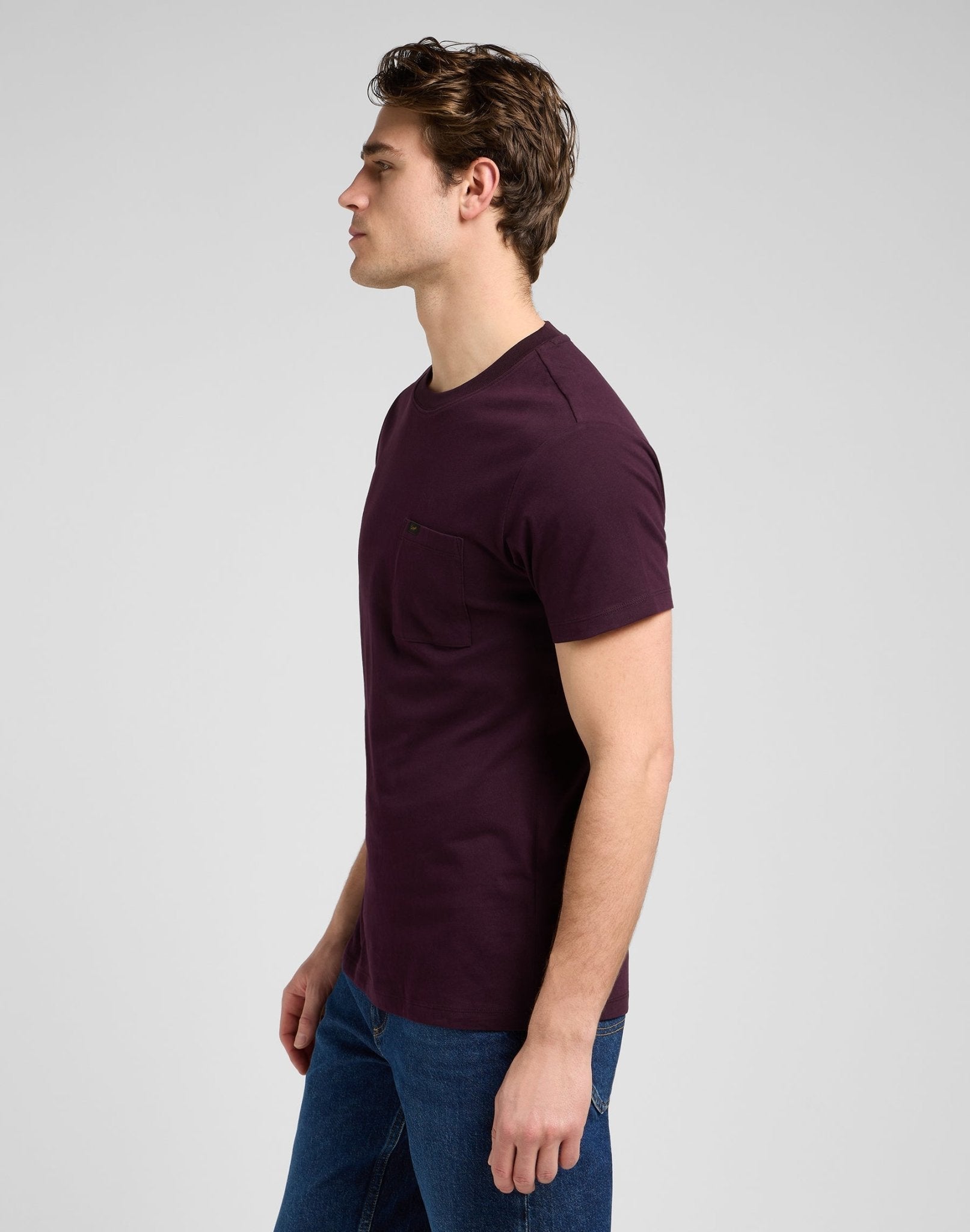 Ultimate Pocket Tee in Deep Wine