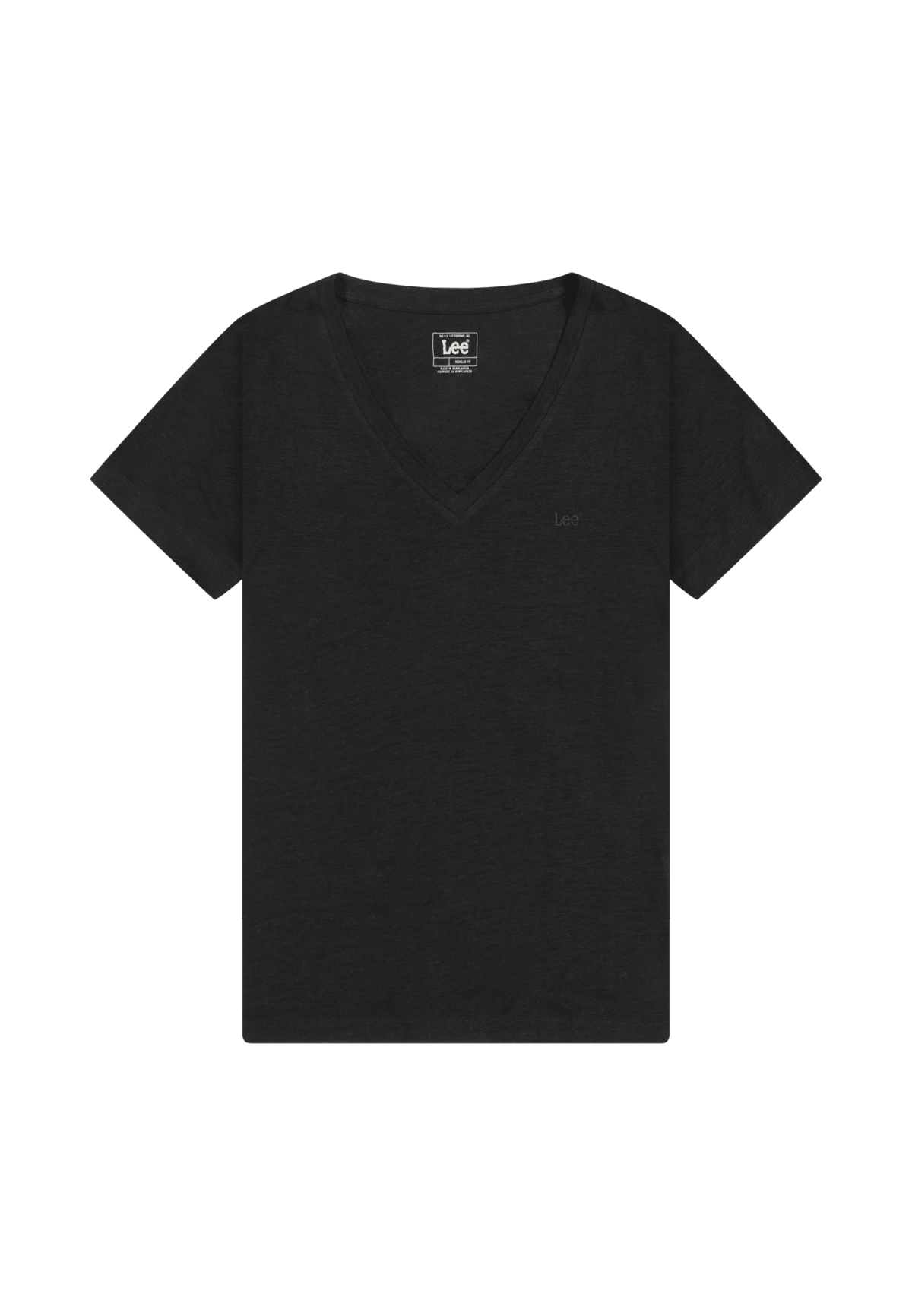 V Neck Tee in Black - LEE Schweiz