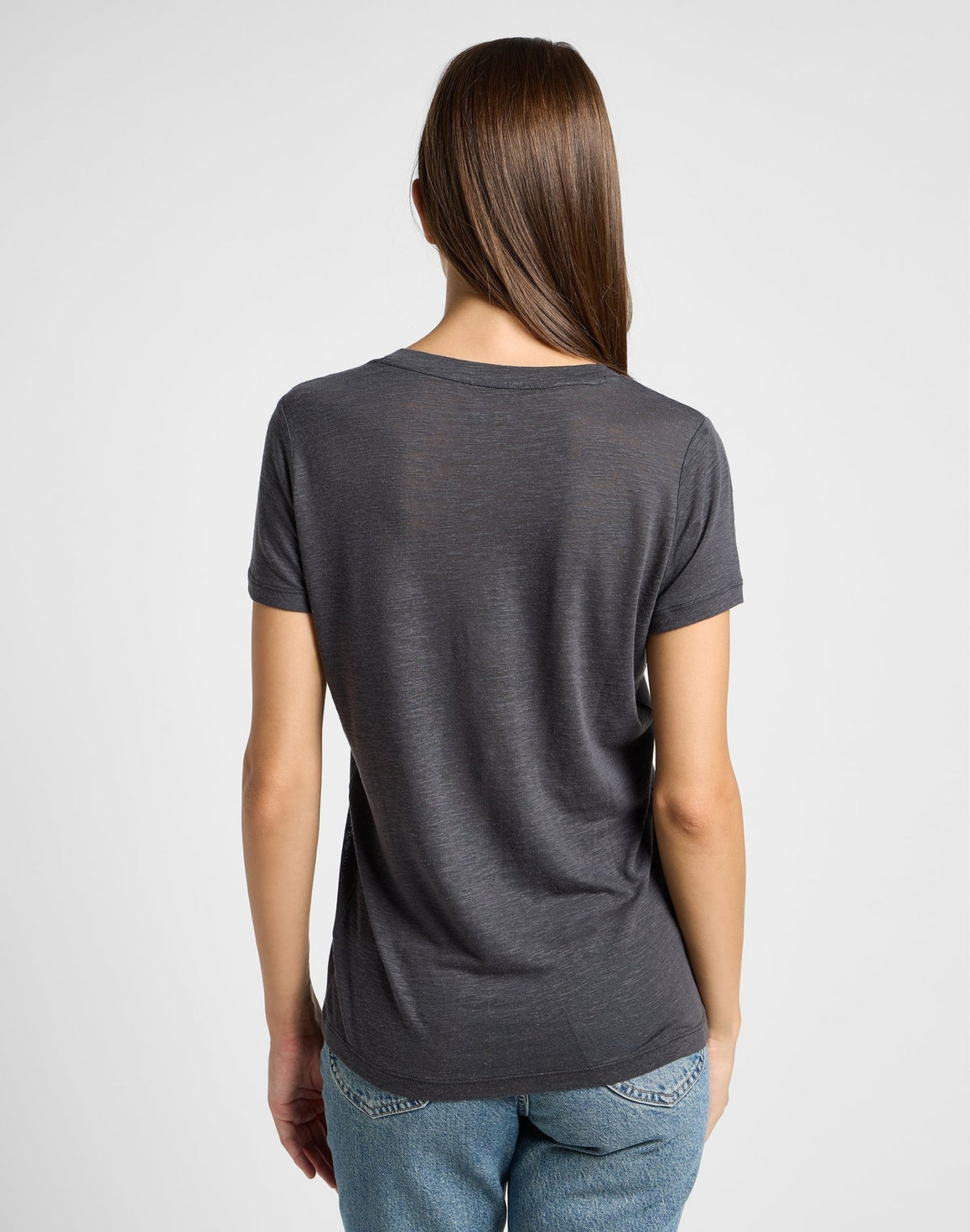 V Neck Tee in Black - LEE Schweiz