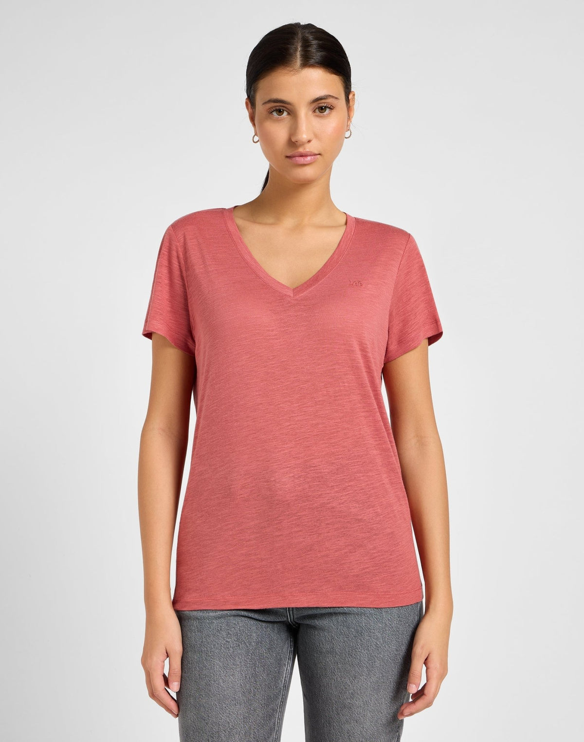 V Neck Tee in Cinnamon - LEE Schweiz