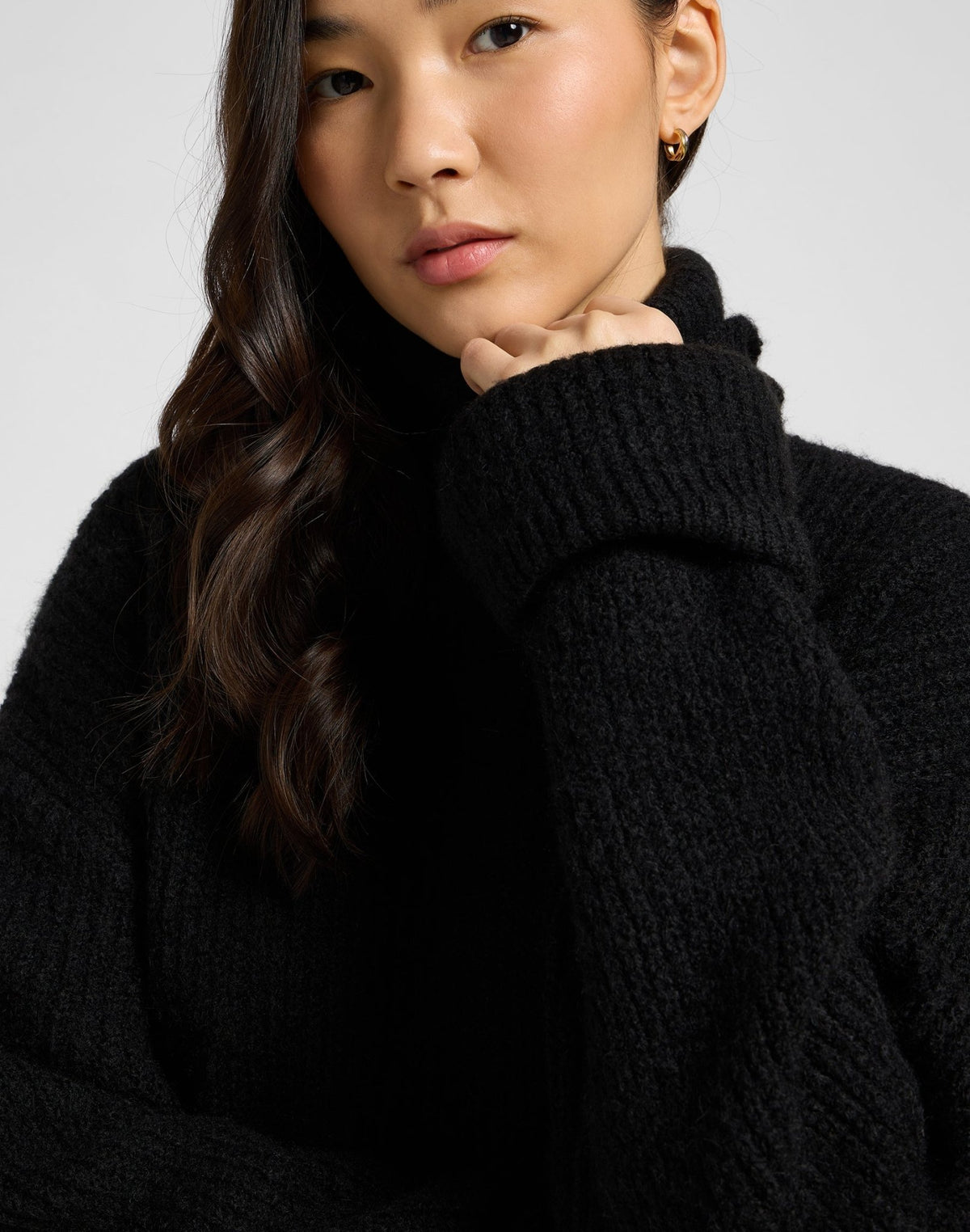 Wide Cuff Turtle Neck in Unionall Black - LEE Schweiz