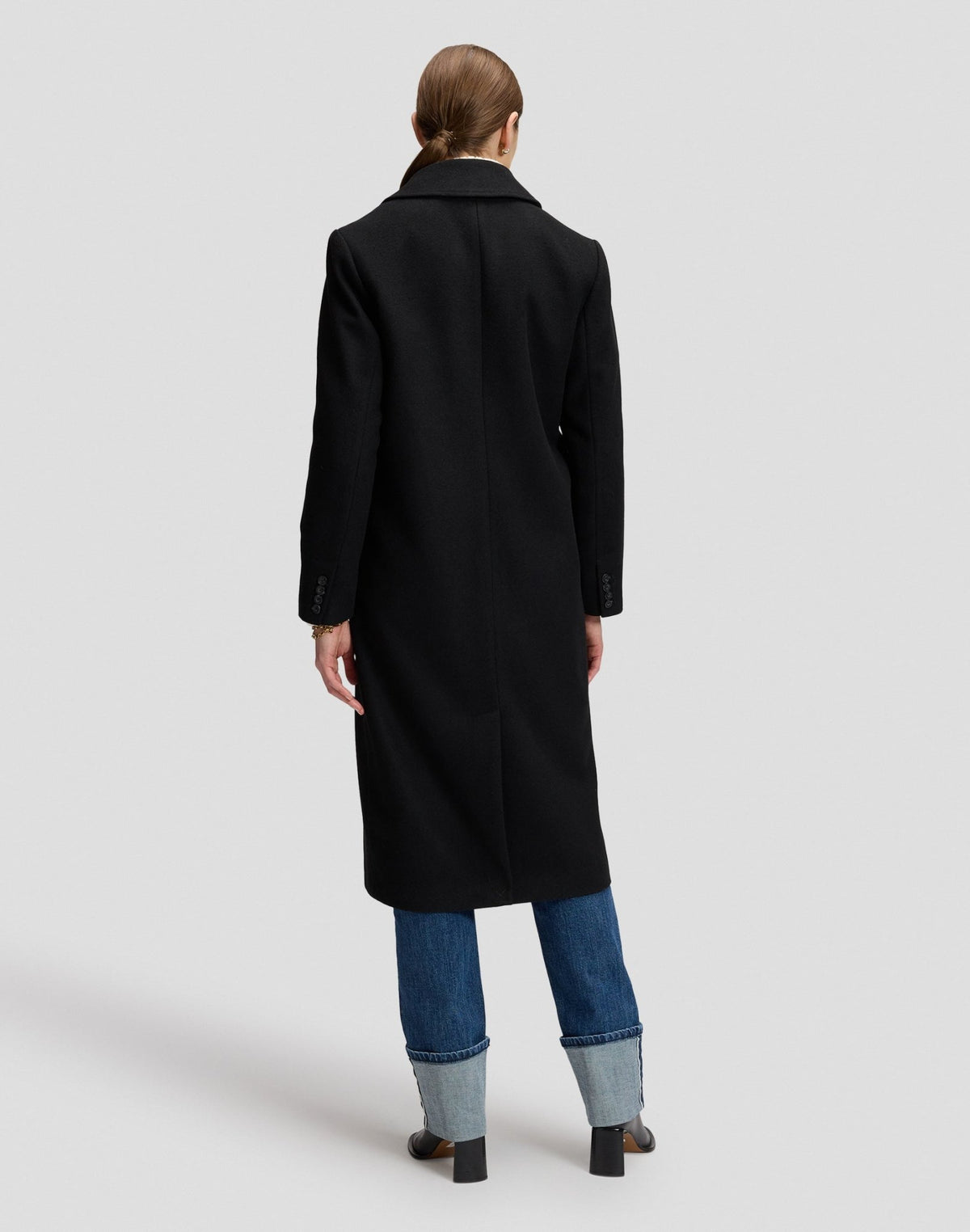 Wintermantel Long Wool in Black - LEE Schweiz