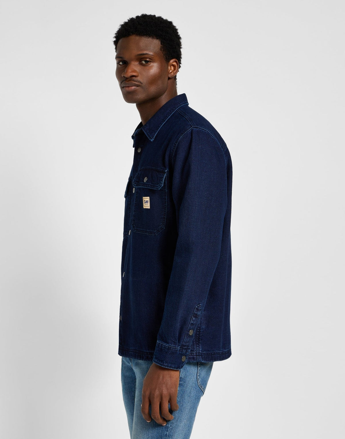 Workwear Overshirt in Medium Worn Wash - LEE Schweiz