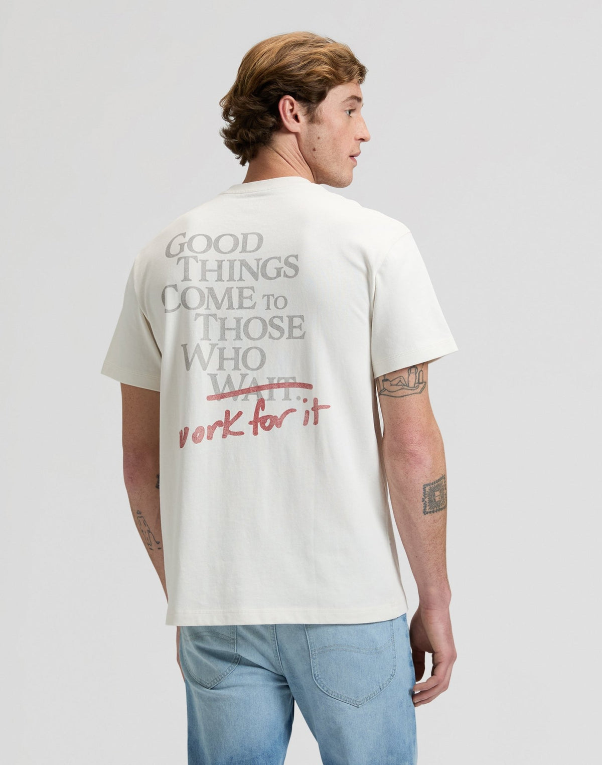Ww Work For It Tee in Natural - LEE Schweiz