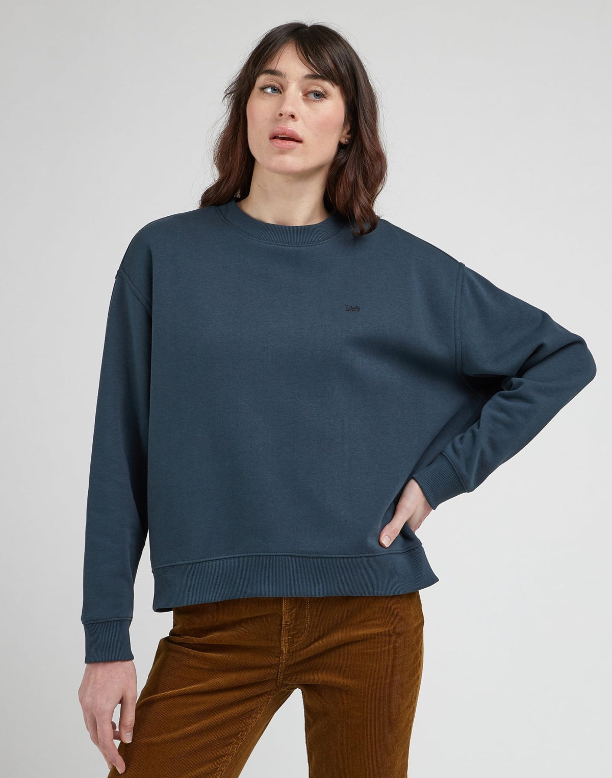 Crew Sweatshirt in Charcoal - LEE Schweiz