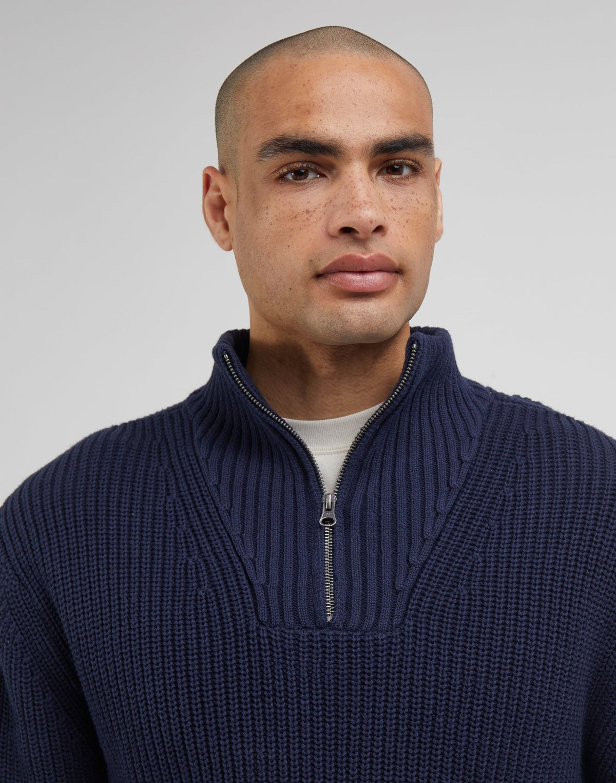 Half Zip Knit in Sky Captain - LEE Schweiz