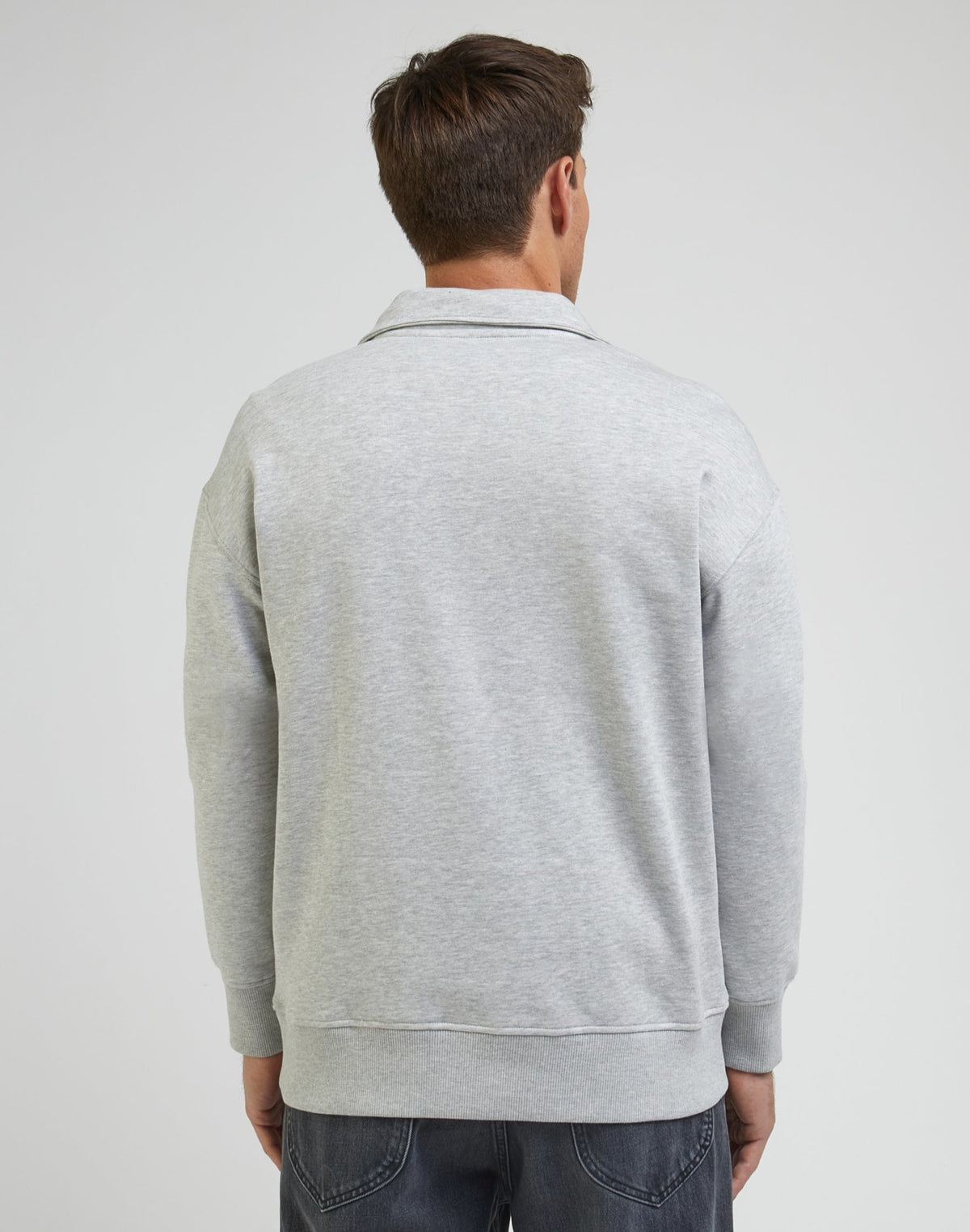 Half Zip Sweatshirt in Sharp Grey Mele - LEE Schweiz