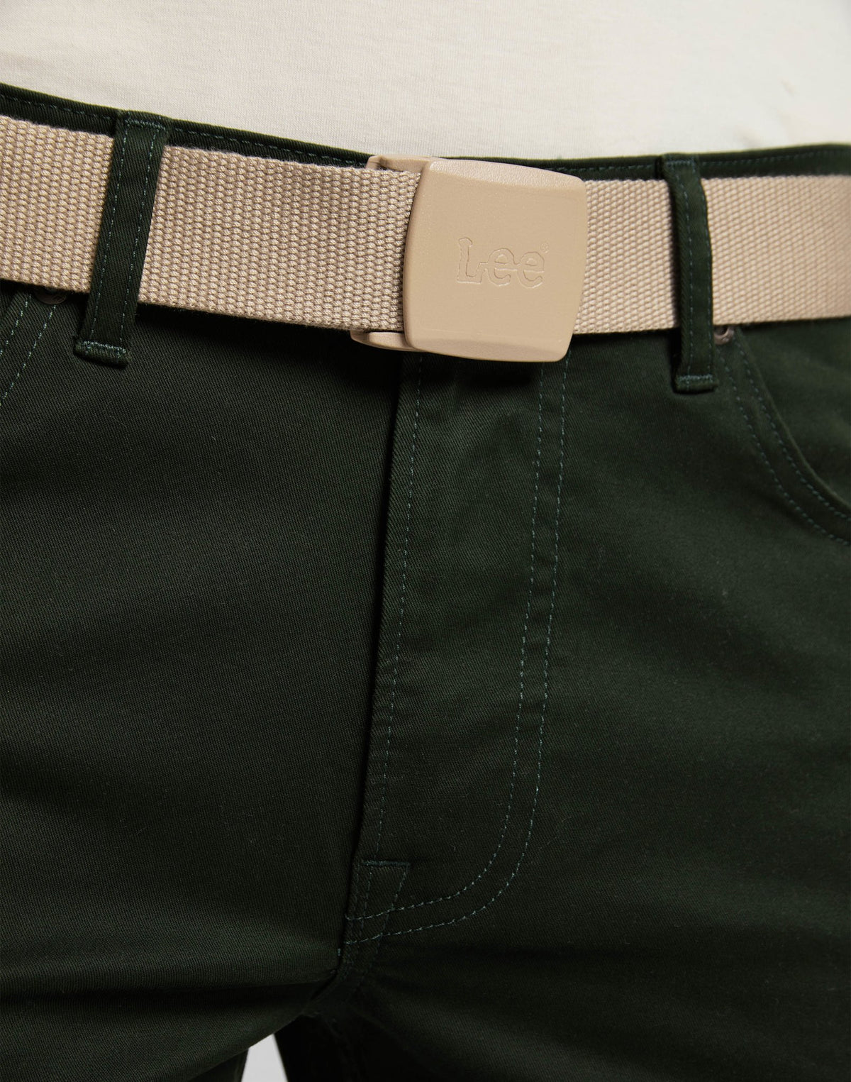 Logo Webbing Belt in Sand - LEE Schweiz