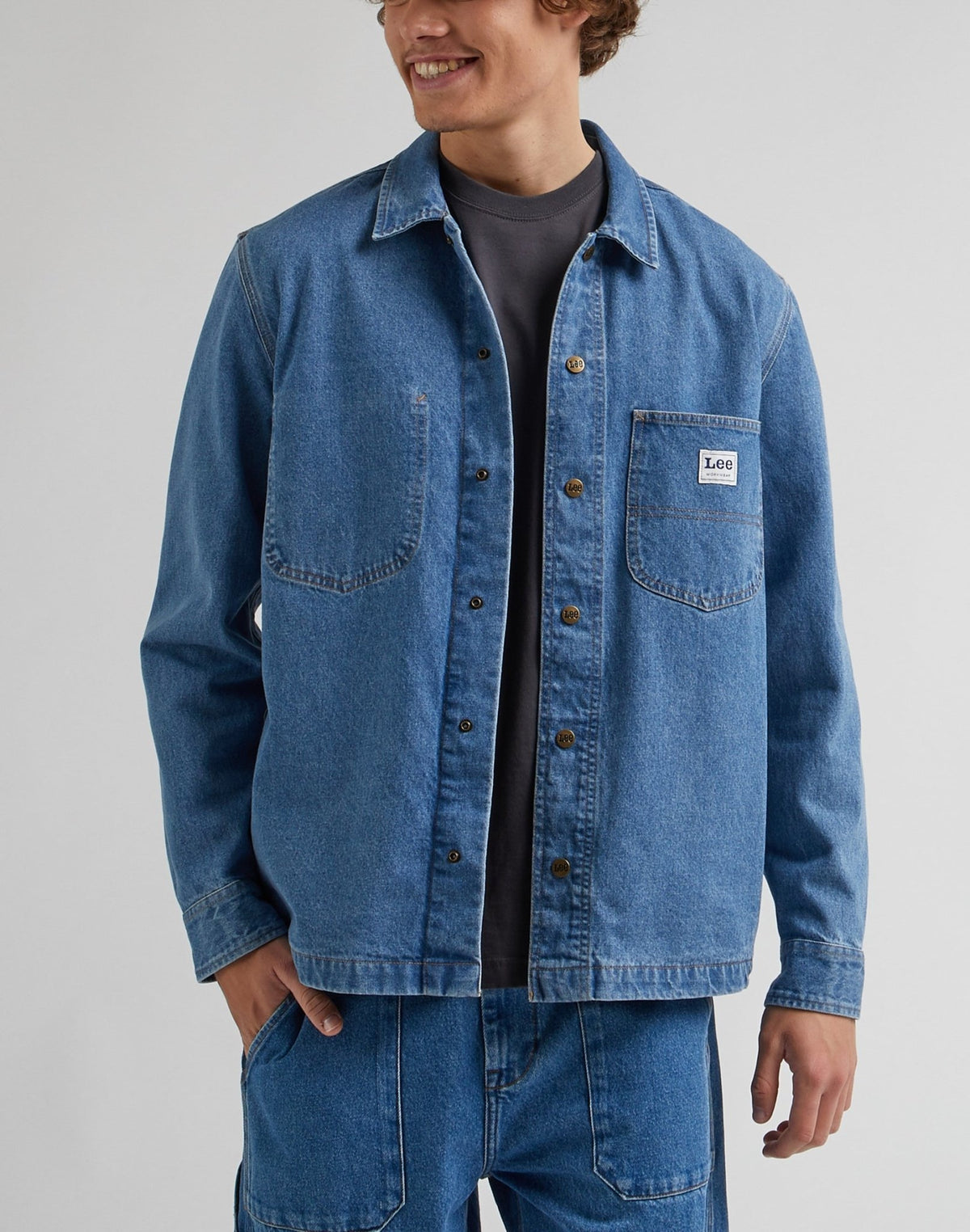 Loose Workwear Overshirt in Anthem Blue - LEE Schweiz