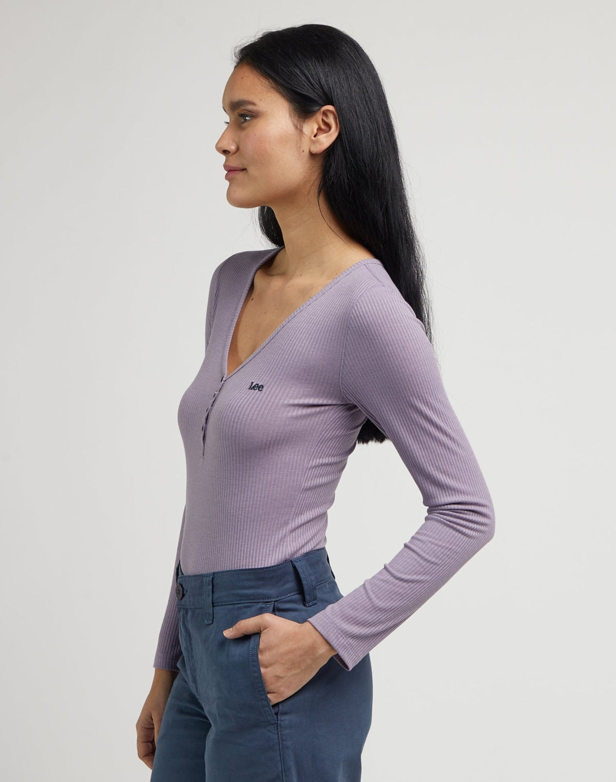Ls Henley in Jazzy Purple - LEE Schweiz