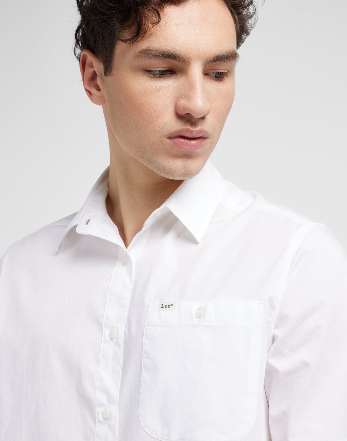 Patch Shirt in Bright White - LEE Schweiz