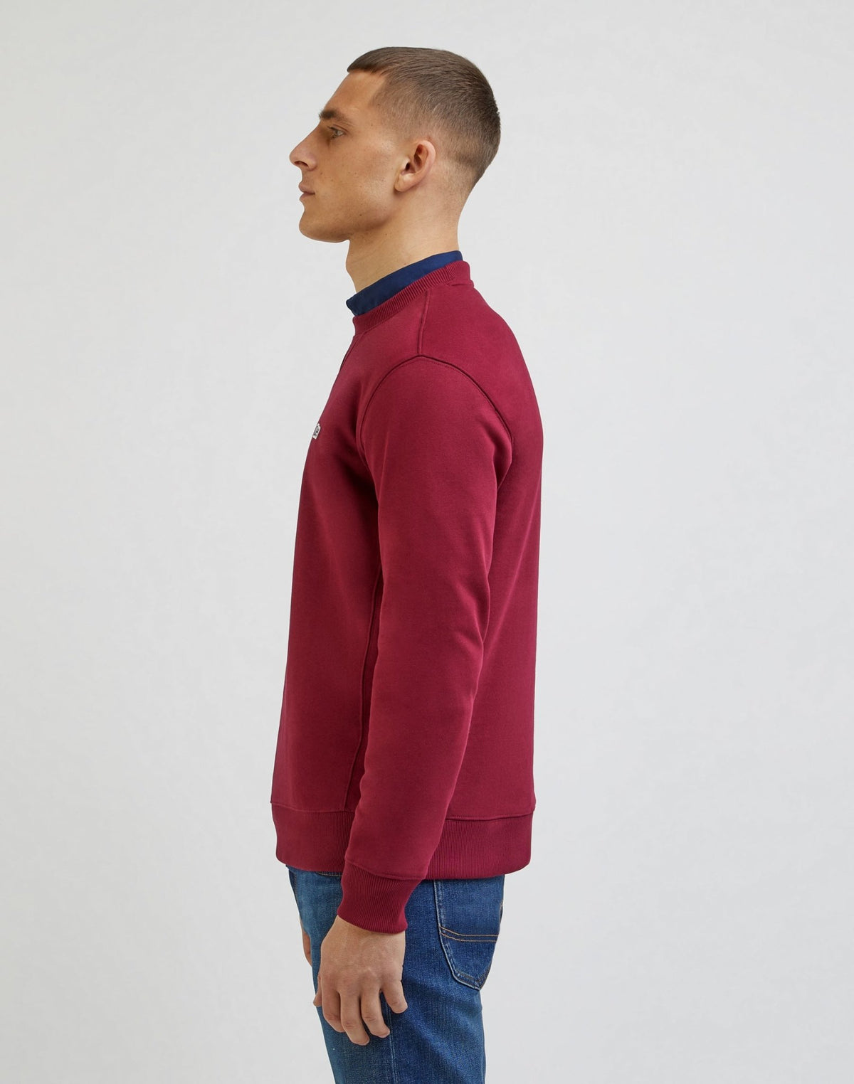 Plain Crew Sweatshirt in Port - LEE Schweiz