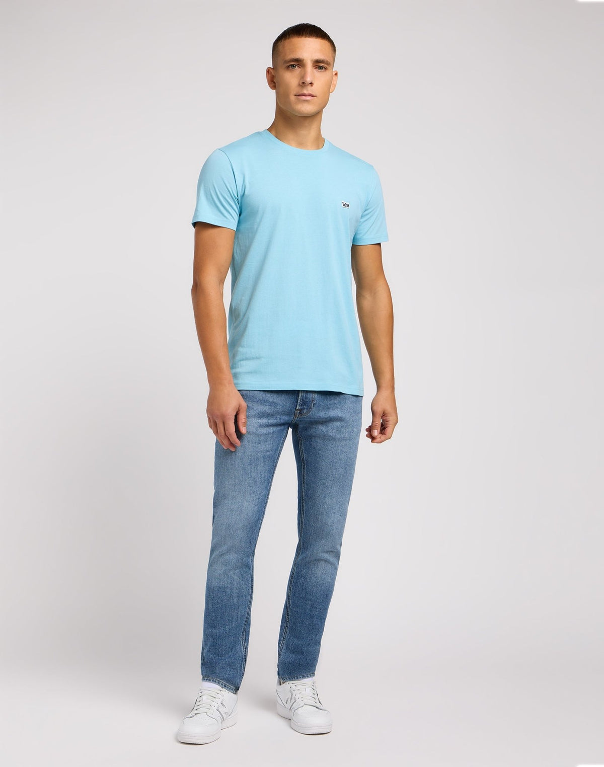 Shortsleeves Patch Logo Tee in Preppy Blue - LEE Schweiz